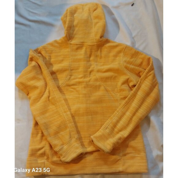 Cabelas Womens Yellow Hooded Full Zip Jacket L/XL Polyester Cozycore Classic - Picture 9 of 9